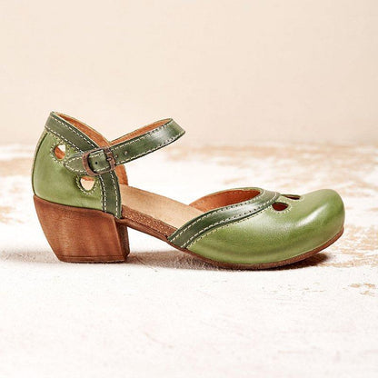 Sandalias de Tacón Bajo con Tirantes en el Tobillo y Tacón Ancho | Ideales para Primavera y Verano