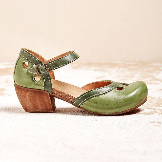 Sandalias de Tacón Bajo con Tirantes en el Tobillo y Tacón Ancho | Ideales para Primavera y Verano