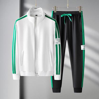 Conjunto de Cardigan Deportivo con Cremallera para Hombre de Dos Piezas | Ideal para Todas las Estaciones