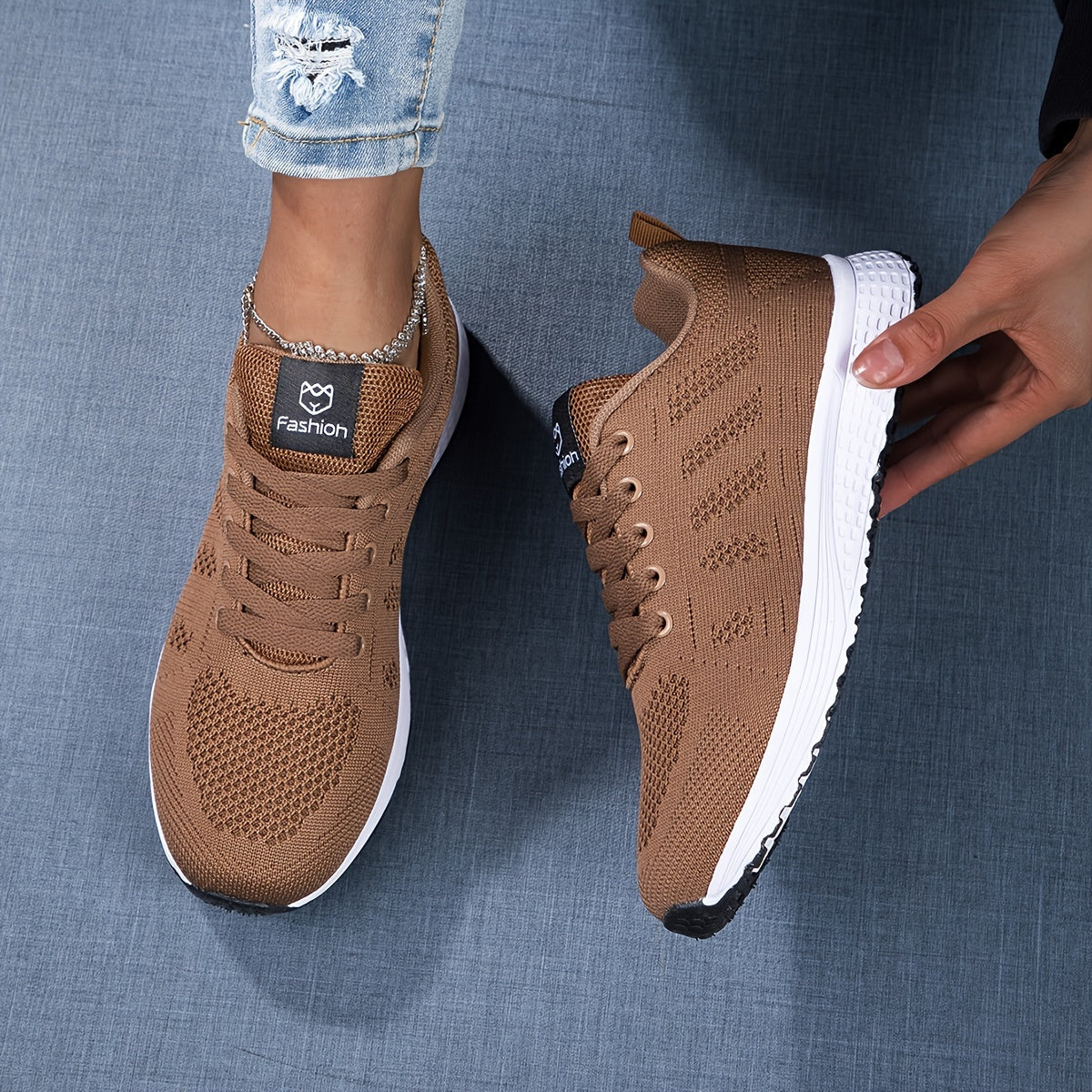 Zapatillas ligeras y transpirables de punto con suela acolchada I Ideales para primavera y verano
