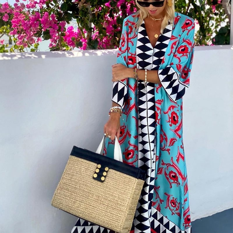 Vestido Maxi Estampado con Silueta Fluyente | Ideal para el Verano