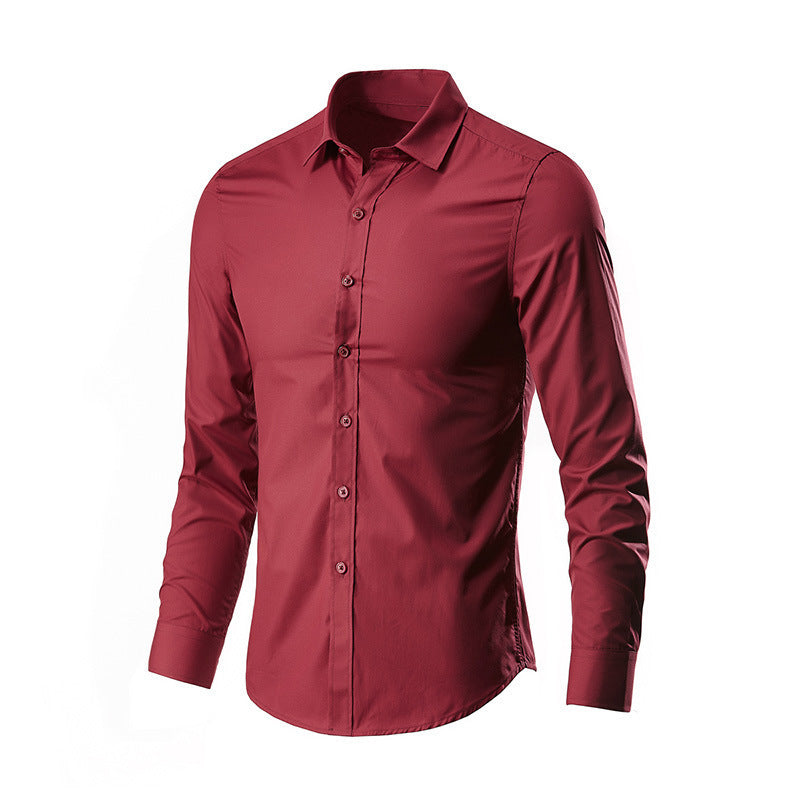 Camisa de Vestir para Hombre Manga Larga Sin Plancha, Ideal para Otoño