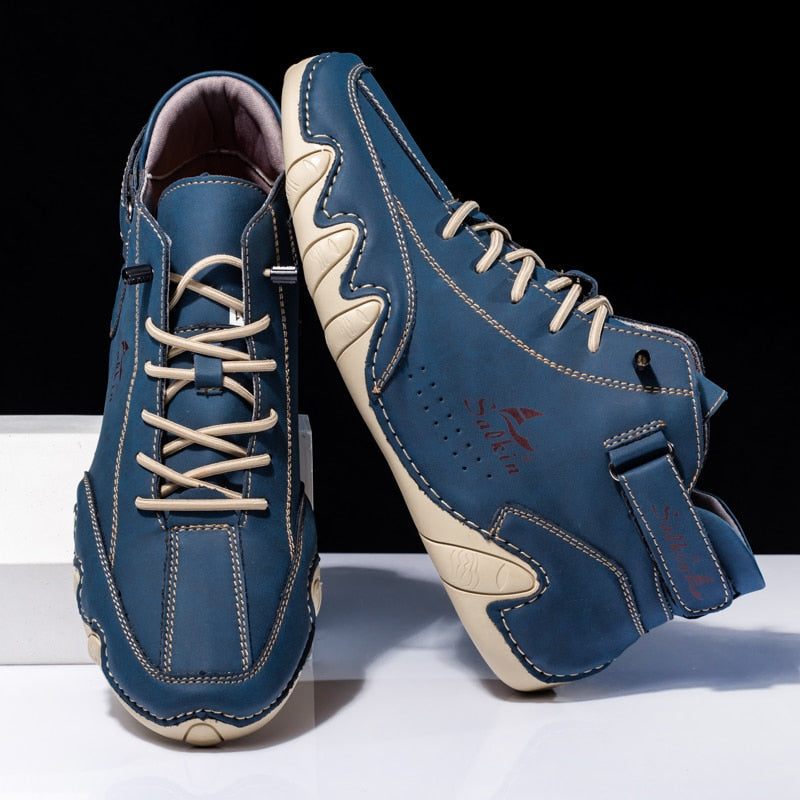 Zapatos ortopédicos de cuero para hombre con suela antideslizante I Ideales para todas las estaciones