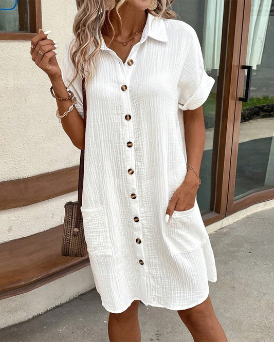 Vestido Largo de Manga Larga con Botones para Mujer | Ideal para Primavera y Otoño
