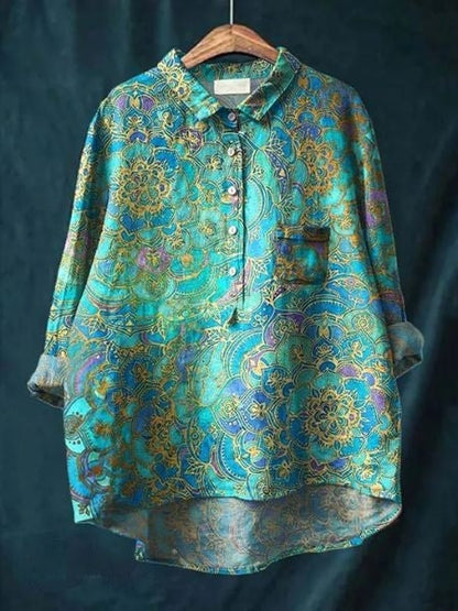 Blusa de estampado floral con tejido ligero I Ideal para primavera y verano