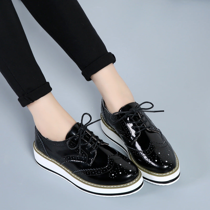 Zapatos Planos de Cuero con Cordones – Ideales para Primavera y Otoño