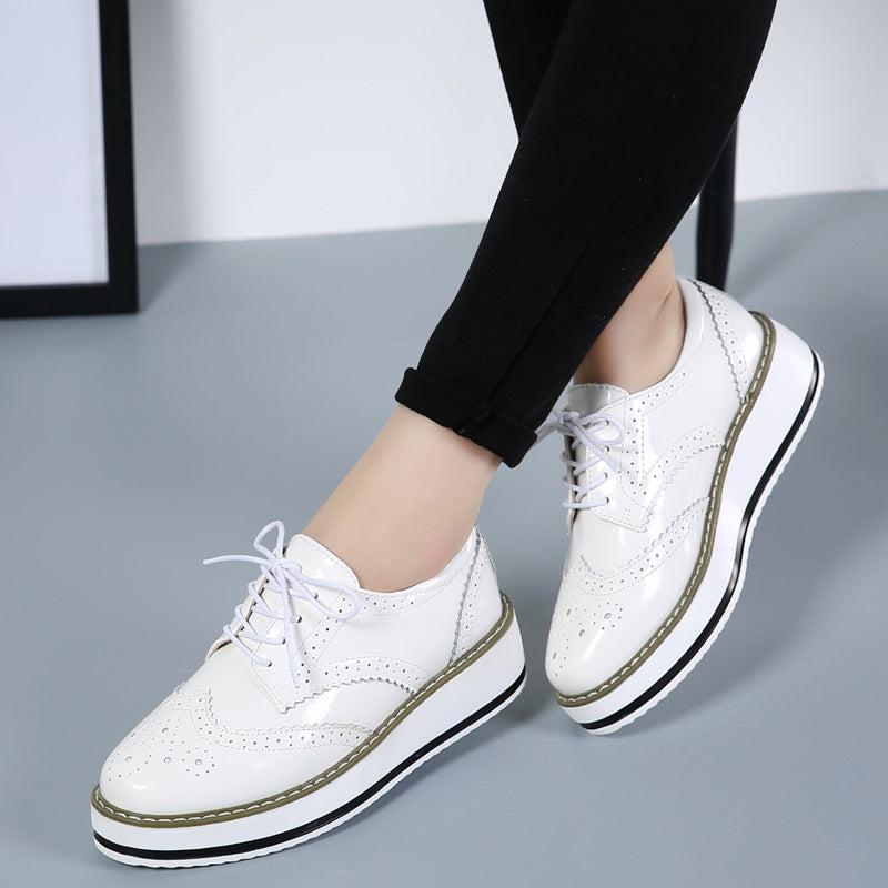 Zapatos Planos de Cuero con Cordones – Ideales para Primavera y Otoño