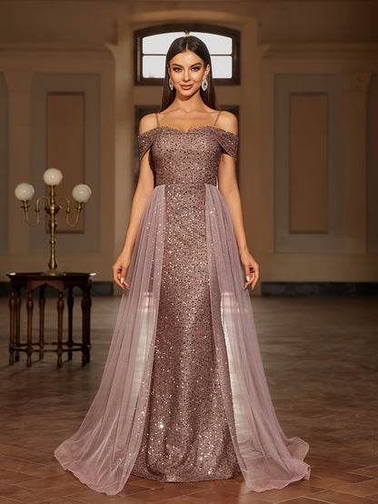 Vestido Largo de Noche con Cintura Ajustada y Falda Fluida | Ideal para Primavera y Verano