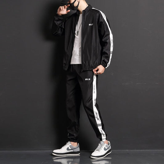 Conjunto Deportivo de Dos Piezas para Hombre con Mangas Largas – Ideal para Primavera y Otoño