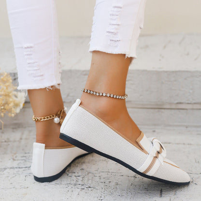 Zapatos de Tela con Lazo y Tacón Bajo | Ideales para Todas las Estaciones