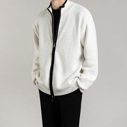 Chaqueta Cardigán Holgada de Poliéster para Hombre | Ideal para Otoño y Primavera