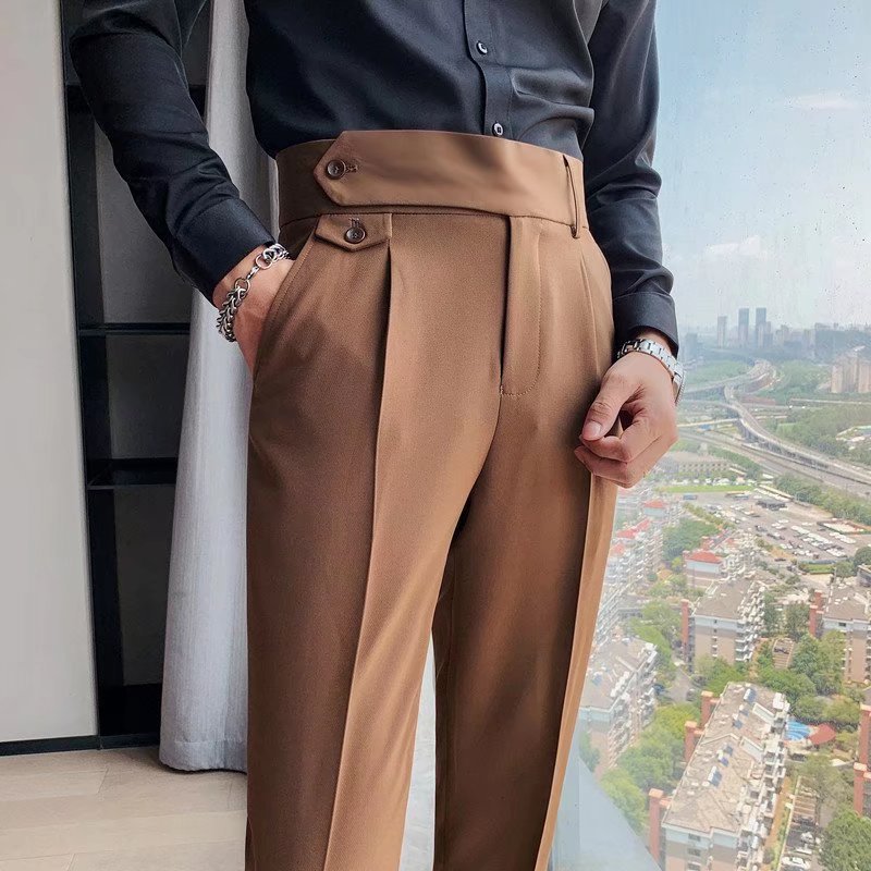 Pantalones Slim Fit de Pierna Recta Ideales para Primavera y Otoño