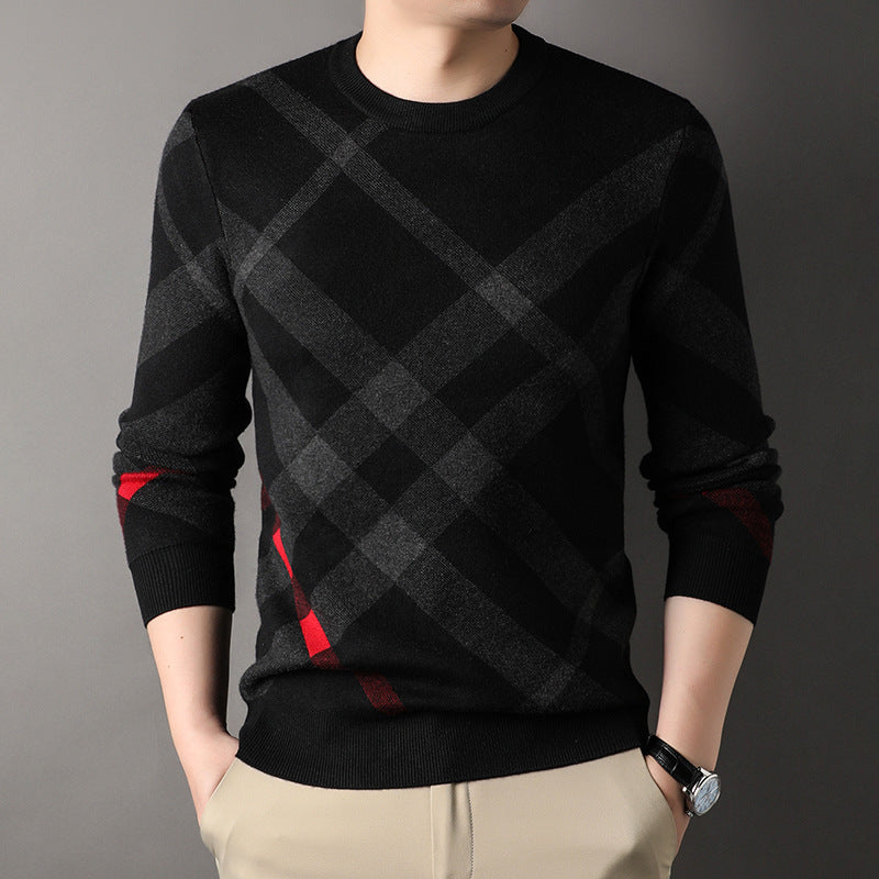 Sweater holgado estampado para hombre – Ideal para otoño