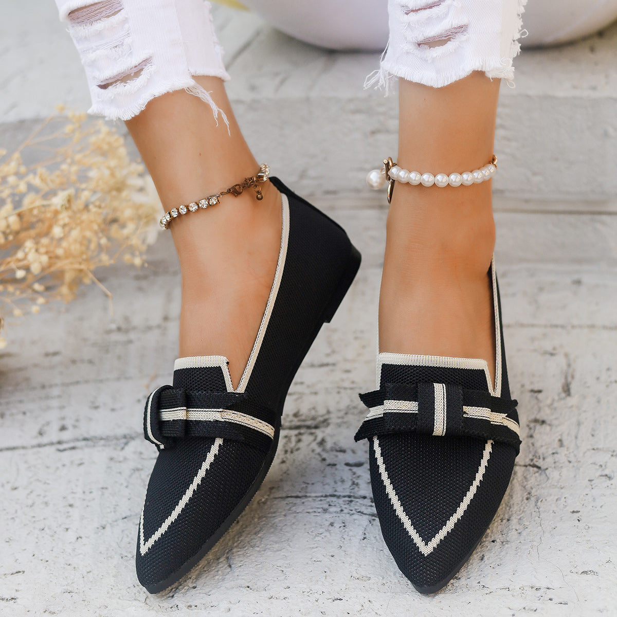 Zapatos de Tela con Lazo y Tacón Bajo | Ideales para Todas las Estaciones