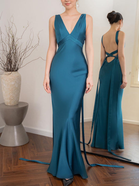 Vestido Largo Sin Espalda con Tirantes | Ideal para Primavera y Verano