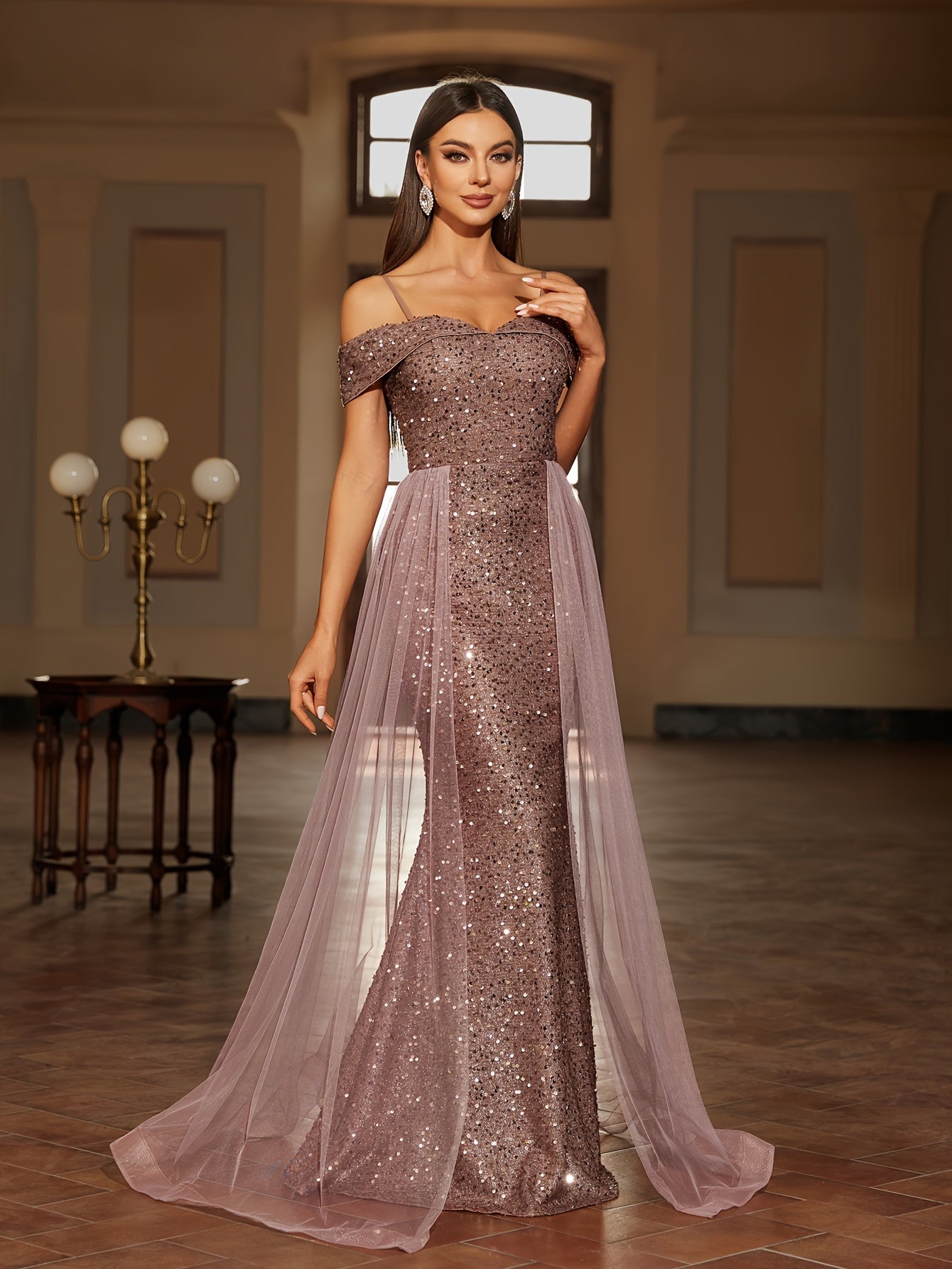 Vestido Largo de Noche con Cintura Ajustada y Falda Fluida | Ideal para Primavera y Verano