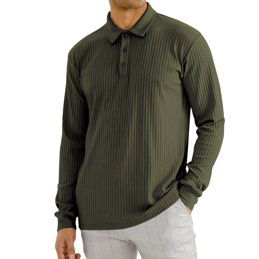 Camiseta de Manga Larga para Hombre Mezcla de Algodón – Ideal para Primavera y Otoño