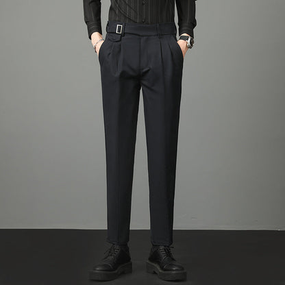 Pantalones de Traje Slim Fit Rectos para Hombres – Ideal para Otoño