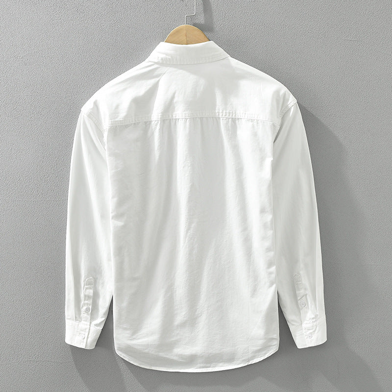 Camisa Cargo de Manga Larga con Contraste de Parches – Ideal para Primavera y Otoño