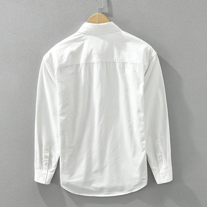 Camisa Cargo de Manga Larga con Contraste de Parches – Ideal para Primavera y Otoño