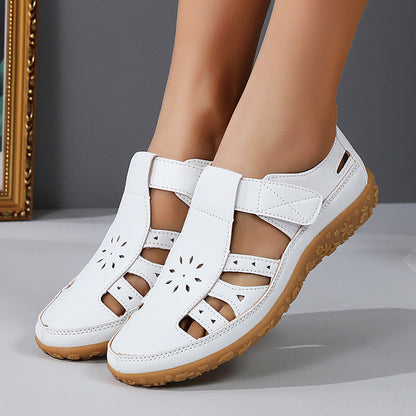 Sandalias de Playa para Mujer con Diseño Calado y Correa de Velcro | Ideales para el Verano