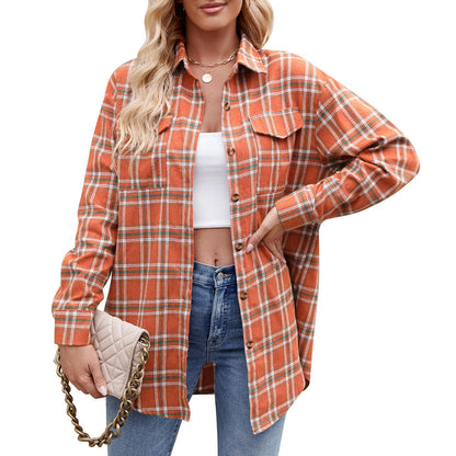 Camisa Holgada de Cuadros con Botones y Bolsillos | Ideal para Primavera y Otoño