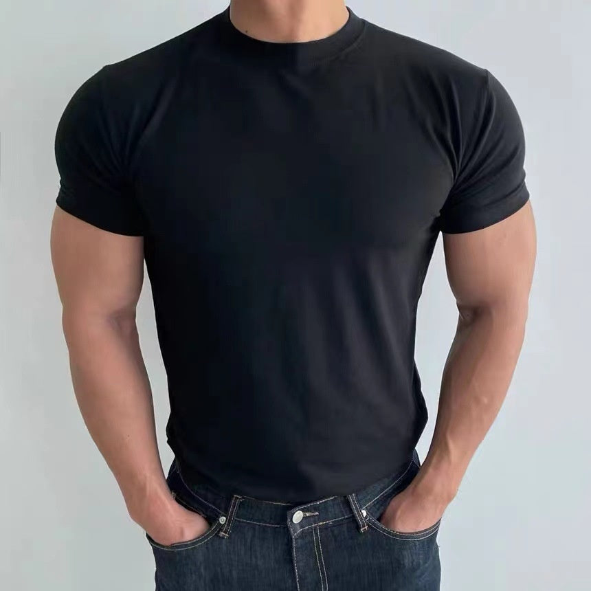 Camiseta Hombre Manga Corta Ajustada y Transpirable – Ideal para Verano