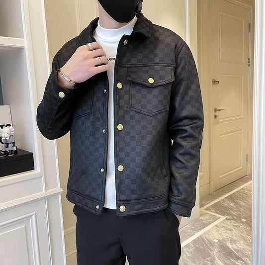 Chaqueta Ligera Holgada con Cuello para Hombres | Ideal para Primavera y Otoño