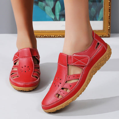 Sandalias de Playa para Mujer con Diseño Calado y Correa de Velcro | Ideales para el Verano