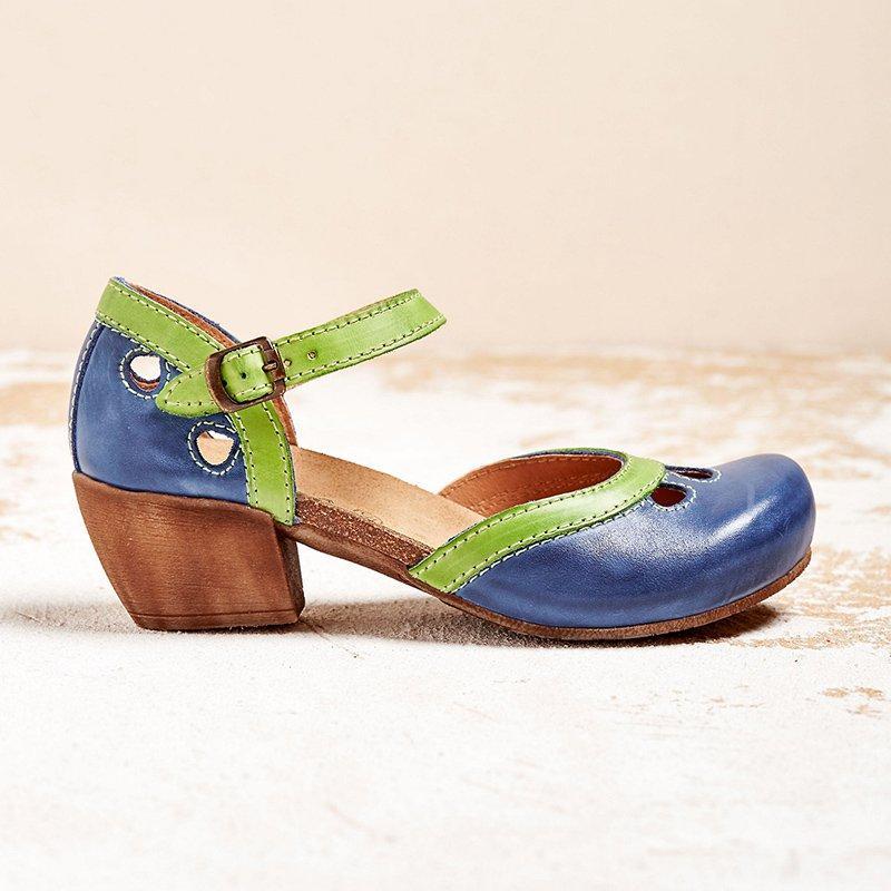 Sandalias de Tacón Bajo con Tirantes en el Tobillo y Tacón Ancho | Ideales para Primavera y Verano
