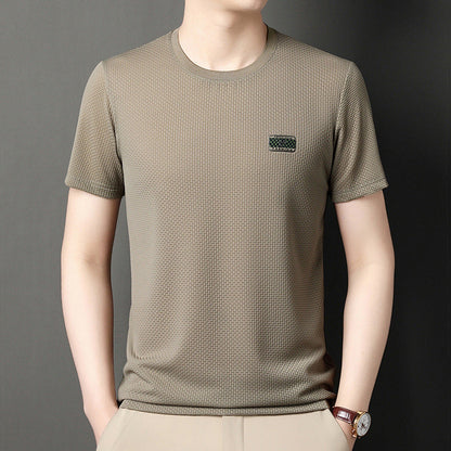 Pullover Jacquard de Manga Corta para Hombres – Ideal para el Verano
