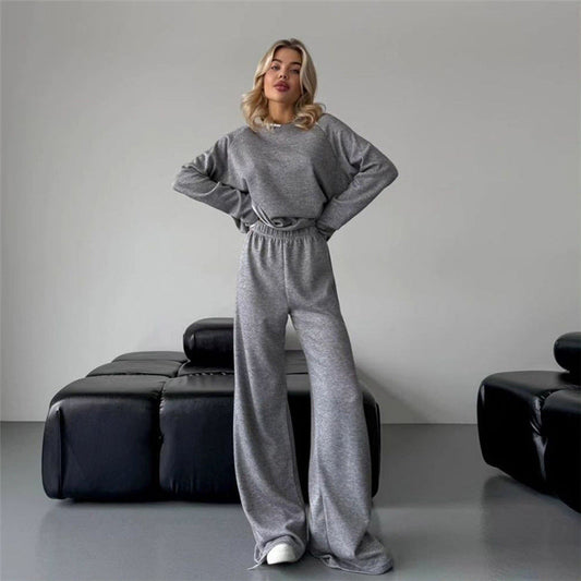 Conjunto de Suéter con Capucha y Pantalones Rectos | Ideal para Otoño e Invierno
