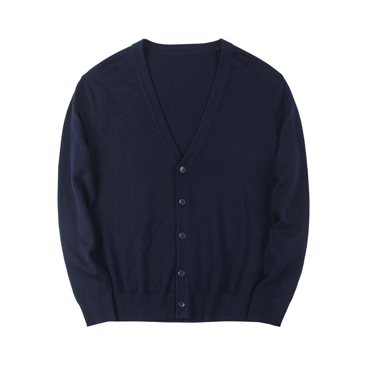 Suéter Cardigan de Color Sólido con Cuello en V Ideal para Primavera y Otoño
