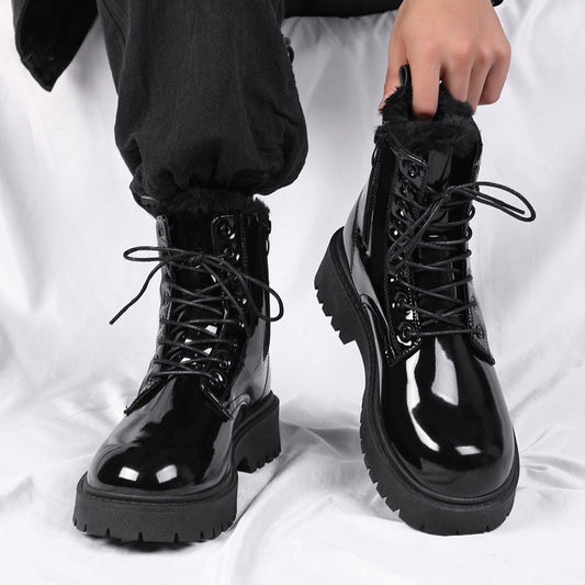 Botas de Trabajo de Cuero para Motociclista Hombre | Ideales para Invierno