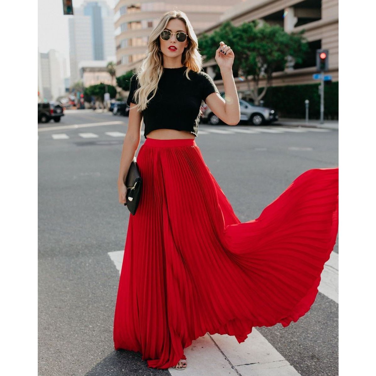 Falda Larga Fluyente con Silueta Elegante | Ideal para Primavera y Verano