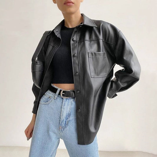Chaqueta de motocicleta de piel sintética para mujer | Ideal para todas las estaciones