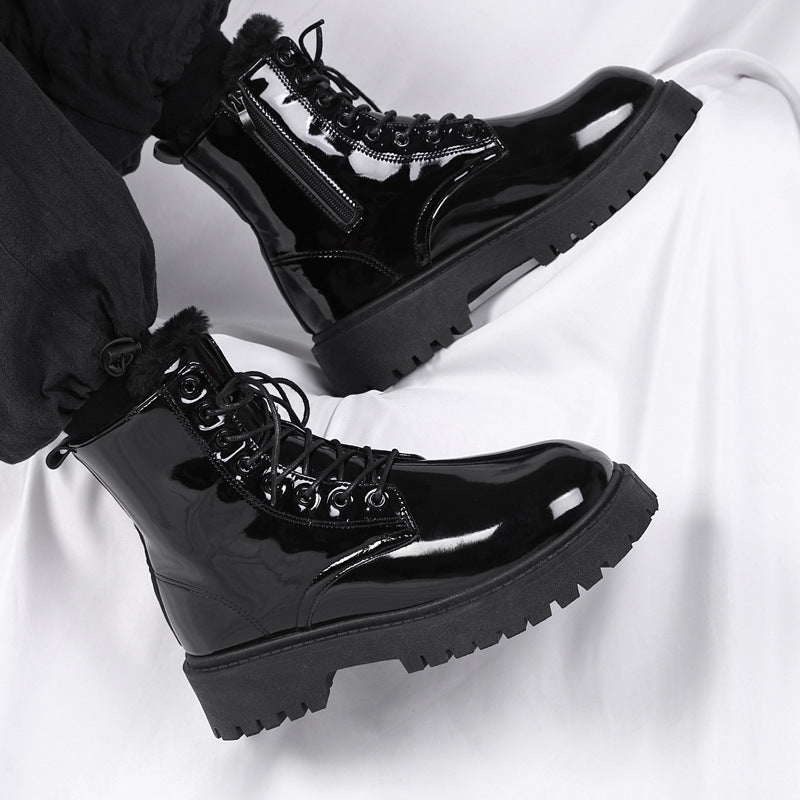 Botas de Trabajo de Cuero para Motociclista Hombre | Ideales para Invierno