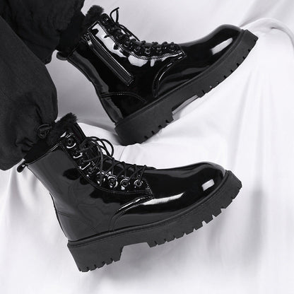 Botas de Trabajo de Cuero para Motociclista Hombre | Ideales para Invierno