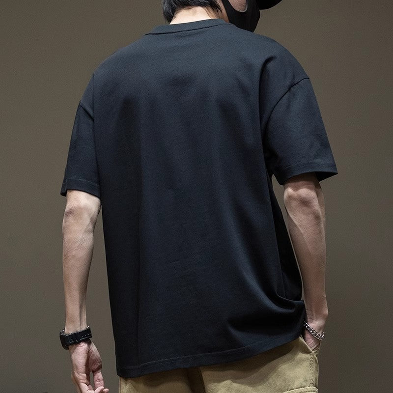 Camiseta Holgada de Cuello Redondo con Estampado de Letras – Ideal para el Verano
