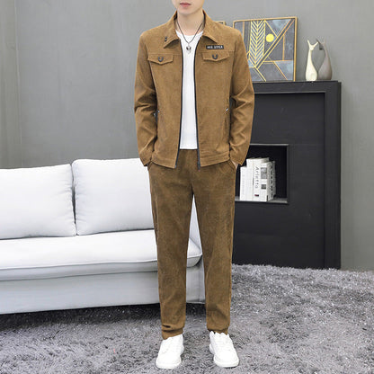Traje de Dos Piezas de Pana para Hombre | Ideal para Otoño e Invierno