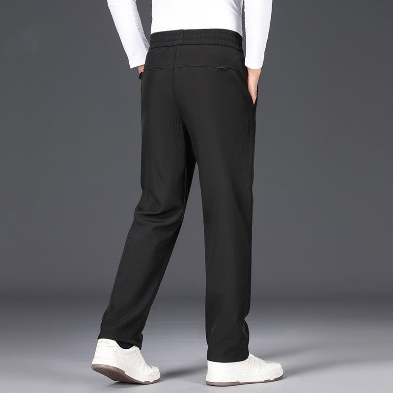 Pantalones de Traje de Negocios Forrados con Polar para Hombre – Ideales para el Invierno