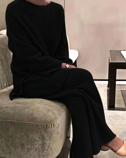 Conjunto de Suéter y Pantalón de Punto con Ajuste Relajado | Ideal para Primavera y Otoño