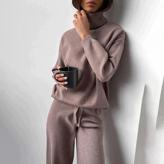 Conjunto de suéter y pantalón de punto suave I Ideal para el invierno