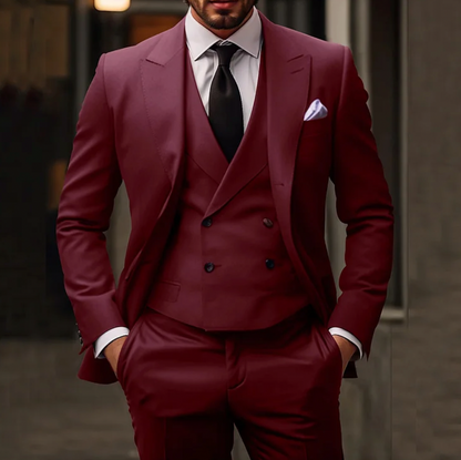 Traje de Hombre de Tres Piezas con Blazer Chaleco y Pantalones I Ideal para Todas las Estaciones