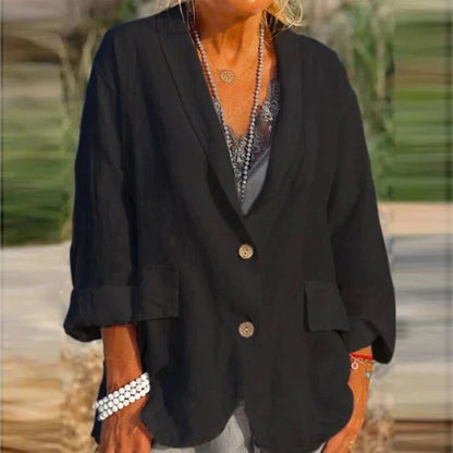 Chaqueta Ligera de Poliéster con Solapas Clásicas | Ideal para el Verano