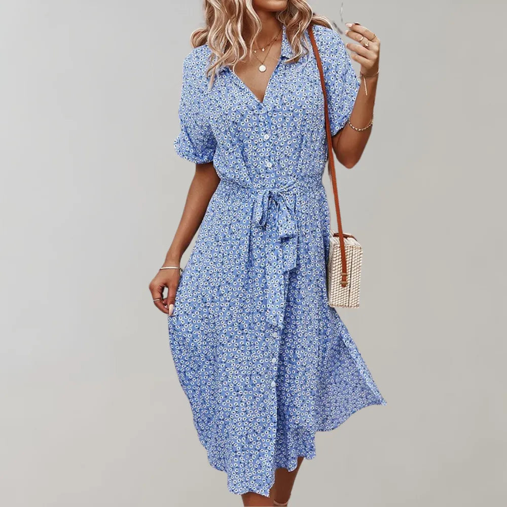 Vestido Midi Ligero con Ajuste Fluido | Ideal para Primavera y Verano
