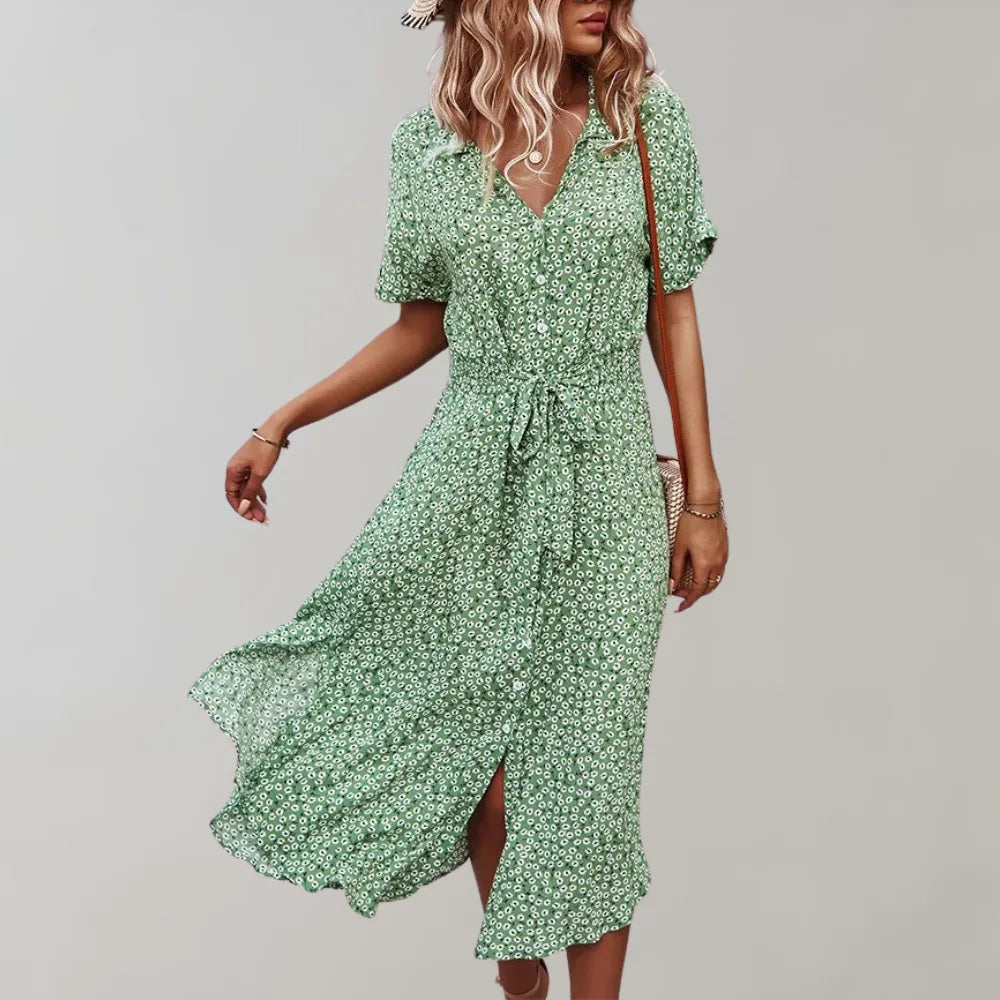 Vestido Midi Ligero con Ajuste Fluido | Ideal para Primavera y Verano