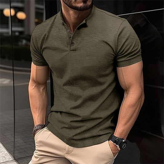 Camisa Polo de Hombre de Manga Corta con Cuello Abotonado I Ideal para Primavera y Verano