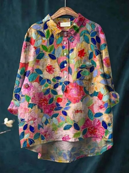 Blusa de estampado floral con tejido ligero I Ideal para primavera y verano