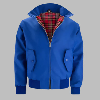 Chaqueta Harrington Clásica para Hombre con Puños Acanalados y Cremallera Delantera | Ideal para Primavera y Otoño